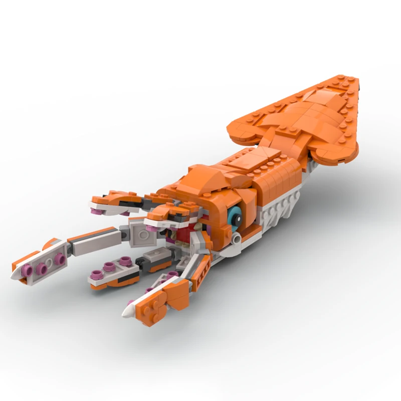 

382 шт. MOC гигантский кальмар, строительные блоки, рождественский подарок, вдохновляет неограниченное количество креативных строительных наборов