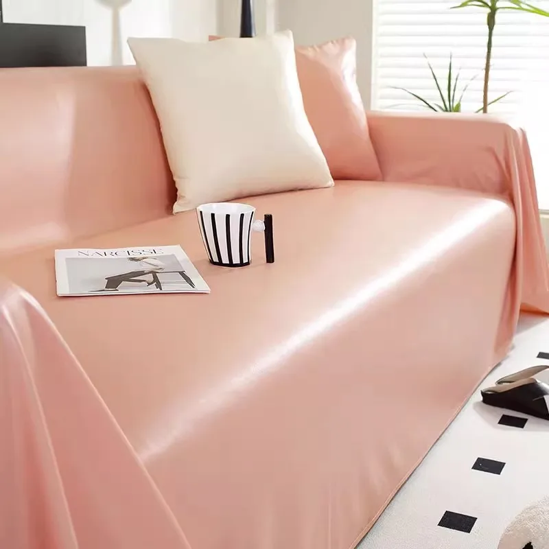 Faux Sheepskin Waterproof Sofa Cover One Piece Universal Anti-dirty Furniture Protector for Living Room Lounge and Hotel Decor