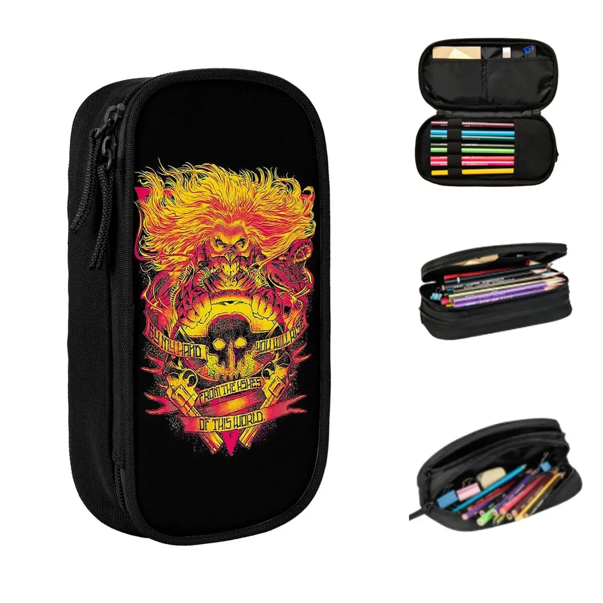 ماد ماكس فيوري رود ما هو يوم جميل مقلمة تخزين كبيرة أكياس القلم صندوق القلم قلم رصاص الحقيبة للبنين بنات طالب القرطاسية