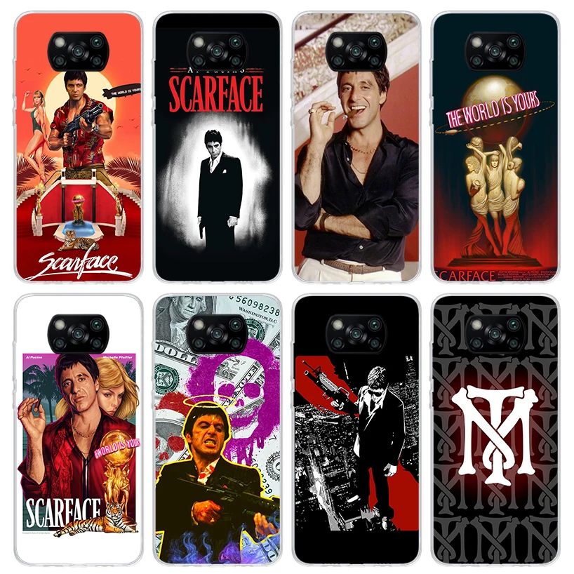 Scarface 1983 Film Al Pacino Movie Phone Case For Xiaomi Poco X6 X5 X4 X3 Nfc F6 F5 Pro F4 Gt M5S M4 M3 F3 F2 F1 Silicone Shell 