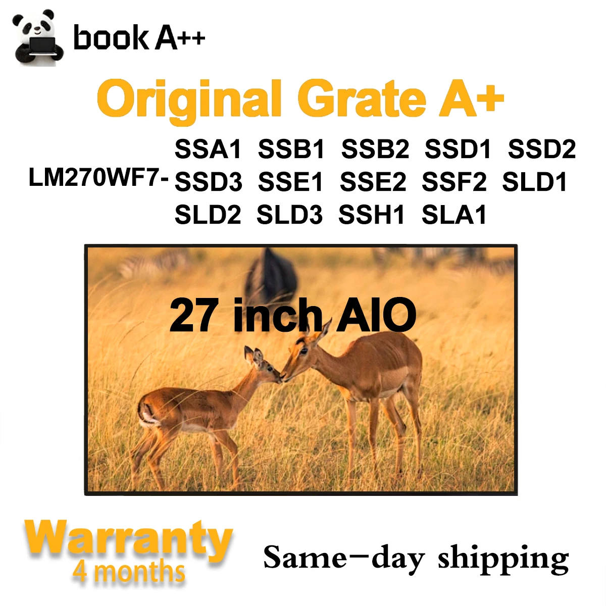 Original New A+ 27'' Lcd Screen LM270WF7 SSA1 SSB1 SSB2 SSD1 SSD2 SSD3 SSE1 SSE2 SSF2 SLD1 SLD2 SLD3 SSH1 SLA1