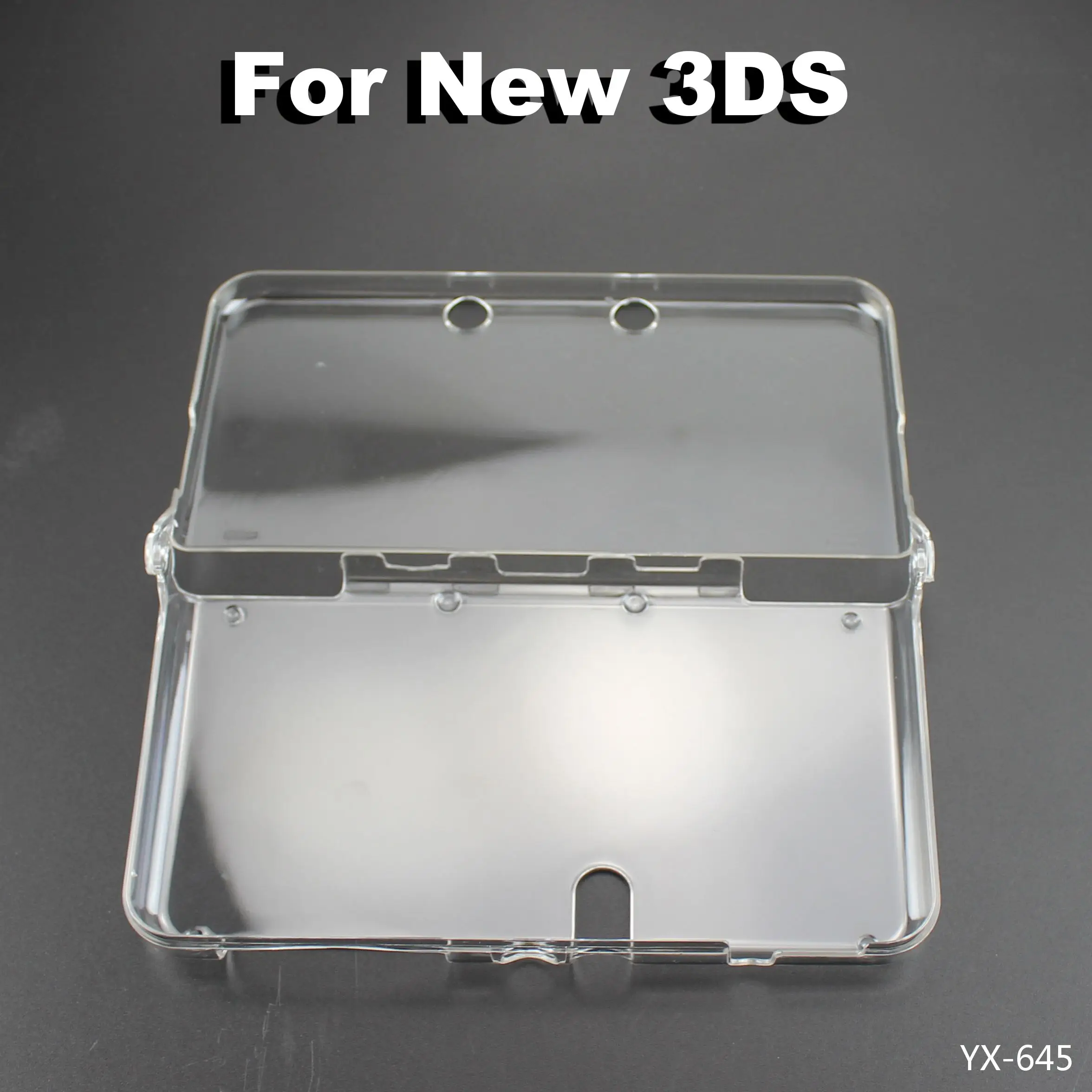 1 pçs novo para novo 3ds crystal clear caso capa de pele dura console do jogo casa cheia de plástico proteção acessórios para jogos caso capa