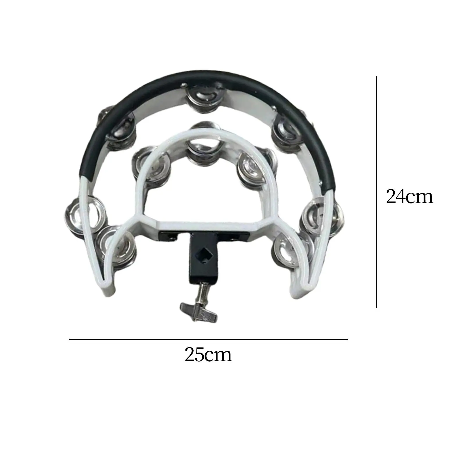 Double Row Tambourine Percussion Accessory Metal Tinkle Handheld Drum Cymbals Hi Hat Tambourine Bells for Stage Parties KTV