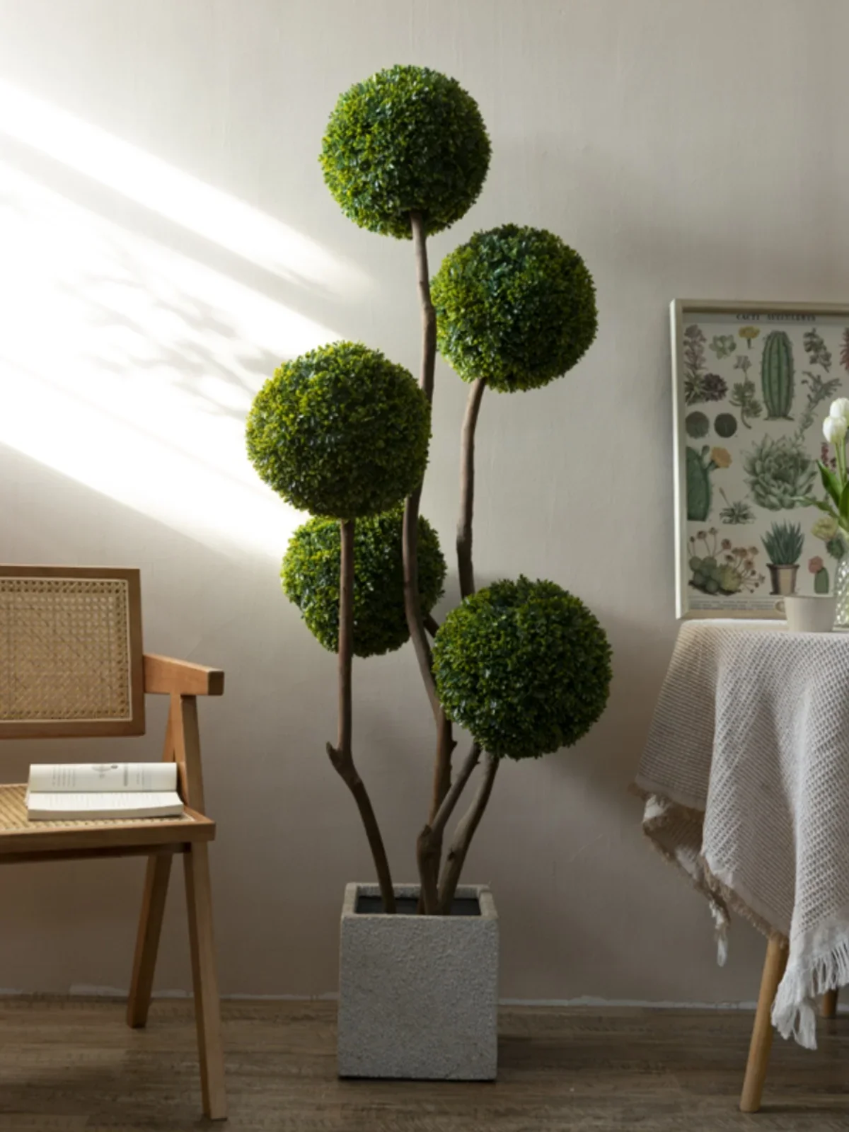 Artificial plant Mizailan spherical potted plant, indoor living room floor, large bonsai ornament, decorative Nordic fake green