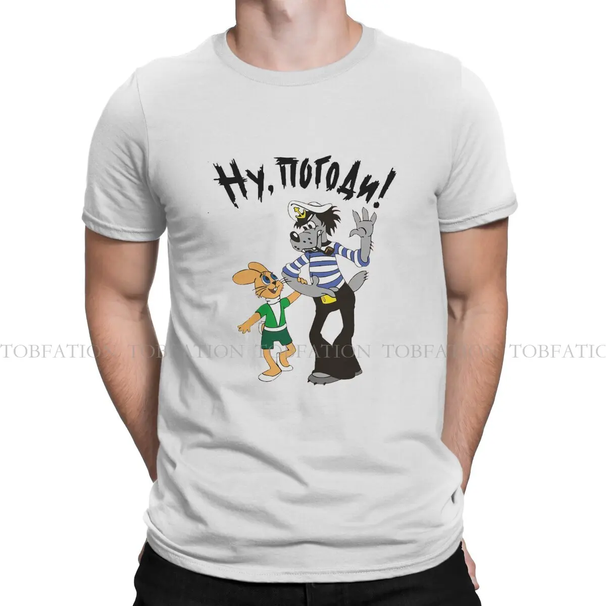 Классическая Футболка Harajuku Nu Pogodi Well, креативная уличная одежда, 100% хлопок, Мужская футболка, специальная подарочная одежда