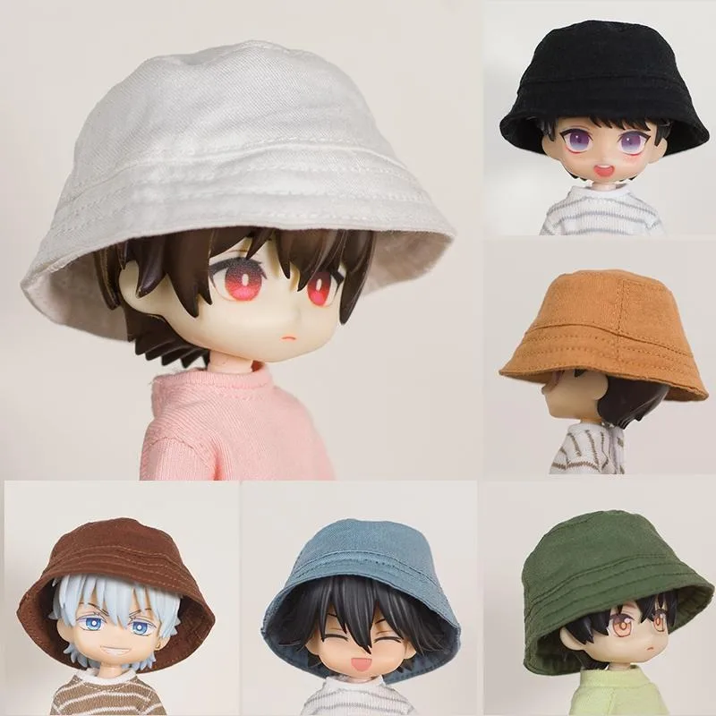 

Fashion Miniature Hat For OB11 Doll Accessory Cute Mini Bucket Hat Fisherman Hat for 1/12BJD Doll Clothes Decoration Accessories