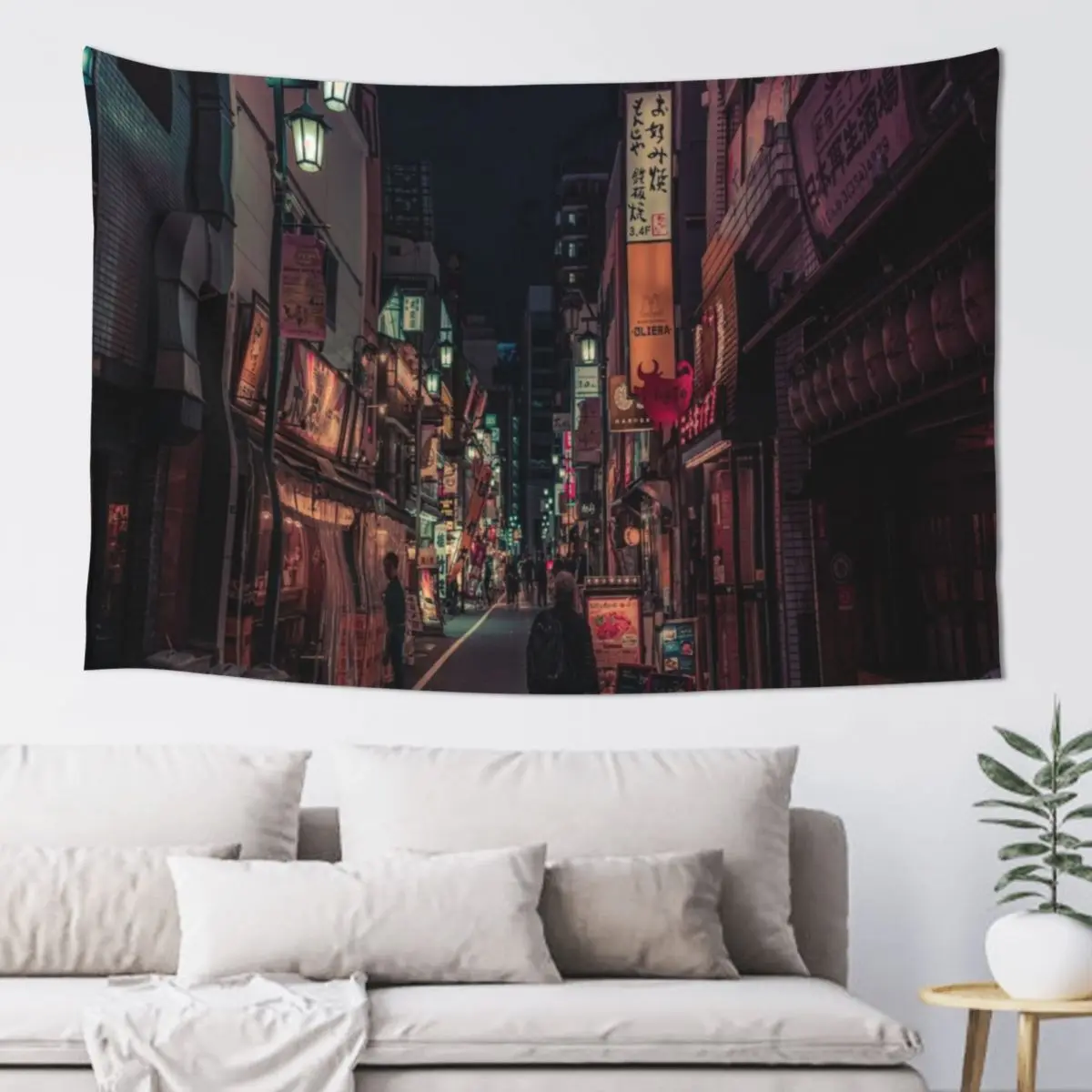 

Tokyo at Night Tapestry Outdoor Decor Room Design Tapestry