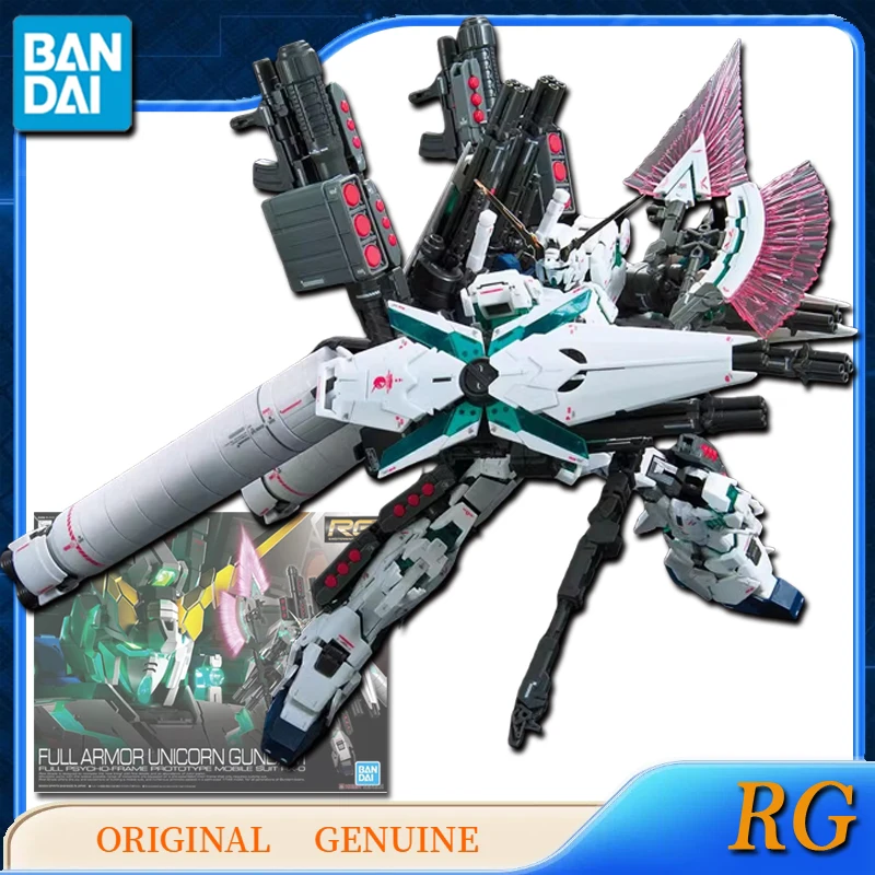 Bandai ต้นฉบับแท้ RG ยูนิคอร์นหุ้มเกราะเต็มรูปแบบของเล่น Action FIGURE Anime สำหรับเด็กหญิงเด็กชายเด็กของขวัญโมเดลเครื่องประดับ