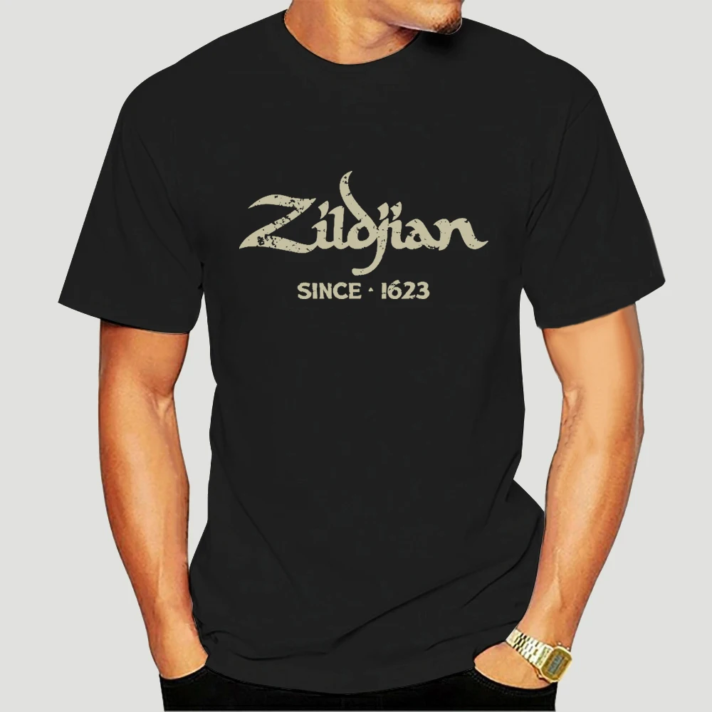 Camiseta con logotipo Zildjian para hombre, Color blanco, talla S-XXL 2877X, novedad de 1623