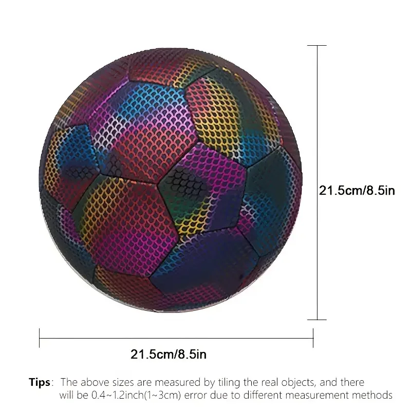 

NEWTAG Soft Reflective Football, Wear-resistant Kick Training Football, Outdoor Football Sports Supplies