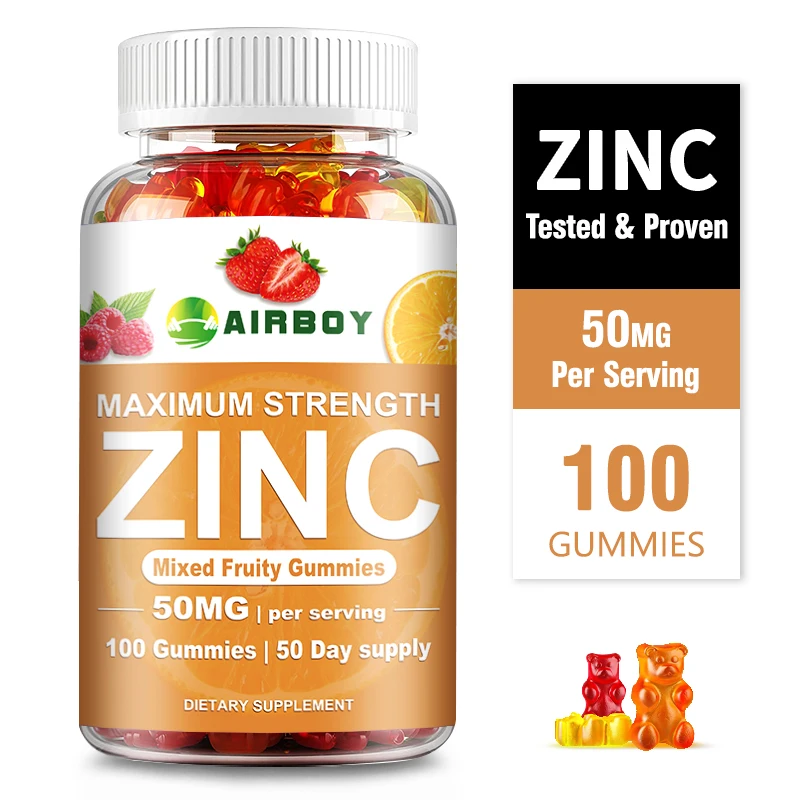 

Zinc Gummies - Immune Support Supplements That Are Beneficial for Skin, Hair and Nails, The Respiratory System Health