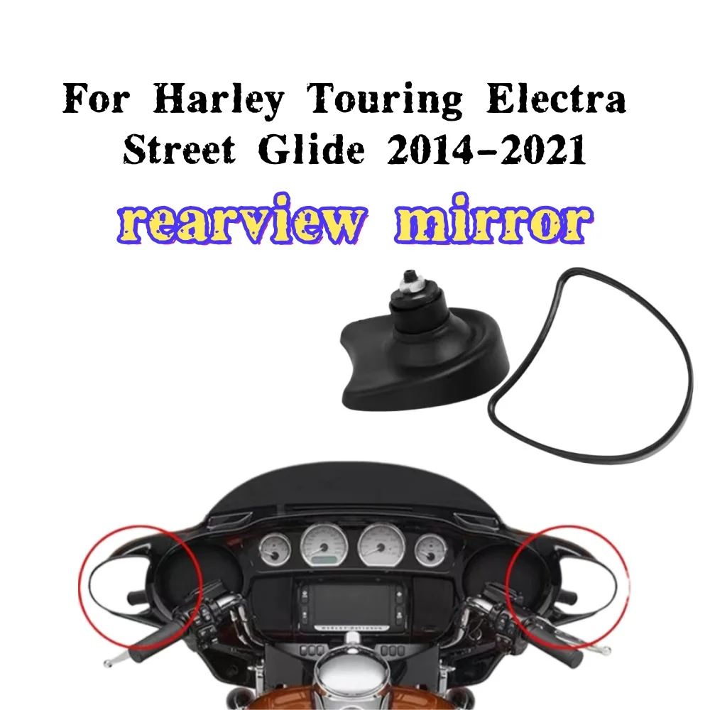 

Motorcycle Black Batwing Fairing Mount Mirrors Side Rear View Rearview Mirror For Harley Touring Electra Street Glide 2014-up
