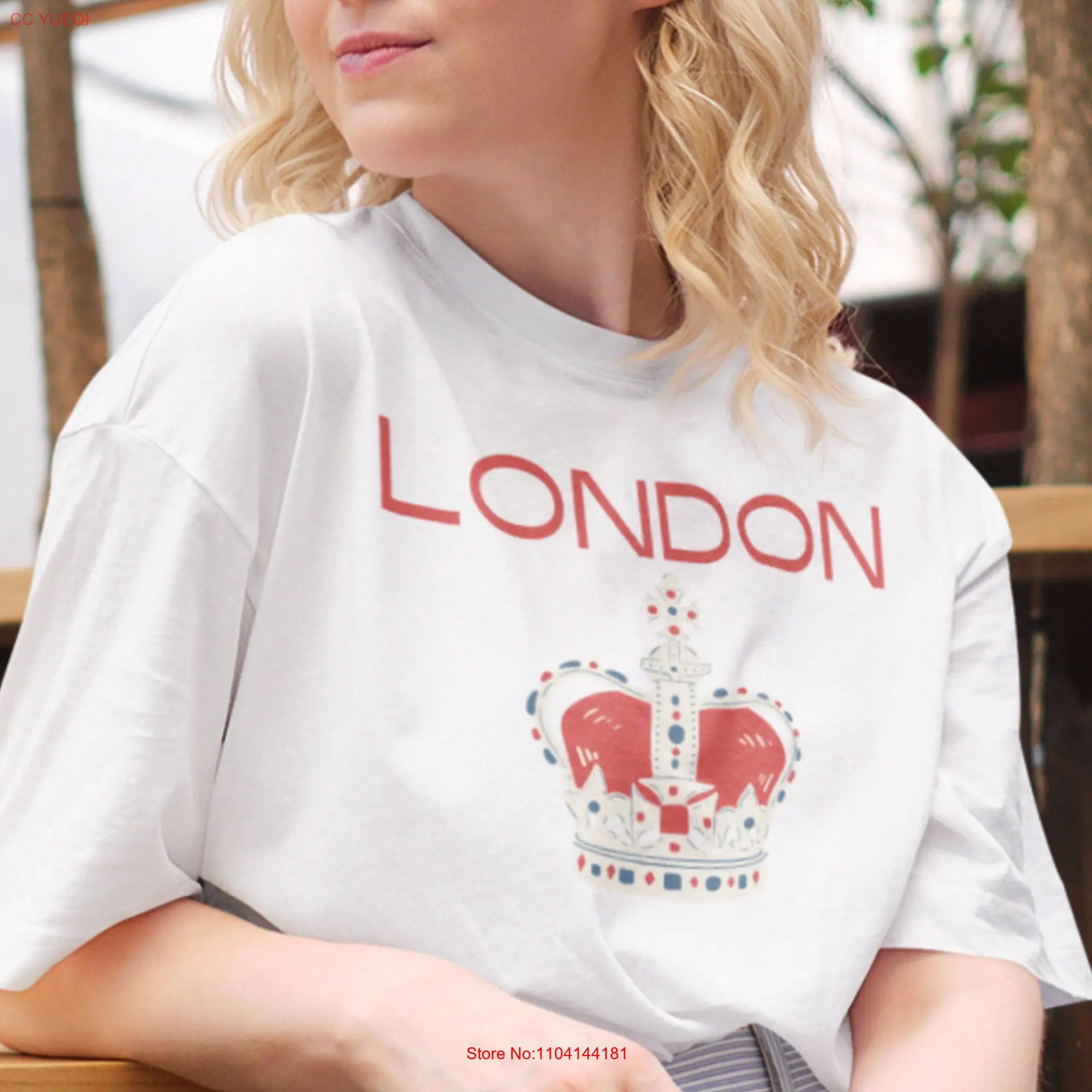 London Postcard T Shirt Sweater Coat Arms Vintage Travel Fly Christmas long or short sleeves