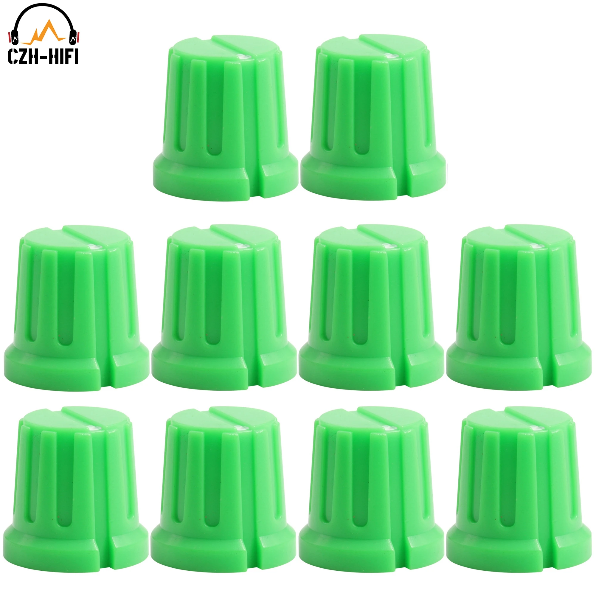 

10pcs 15x15.5mm ABS Plastic Pointer Knob Button Cap for Guitar AMP Effect Pedal Stomp Box DJ Mixer Overdrive Radio Speaker