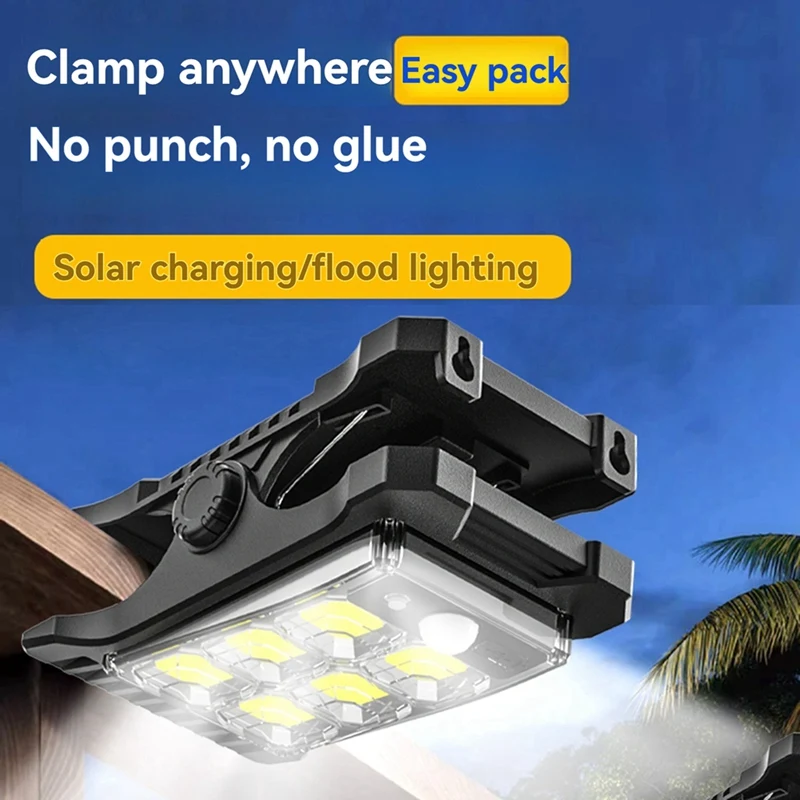 Solar Charging Garden Clamp Light Garden Clamp Light Solar Motion Sensor Light Waterproof Sensor Light