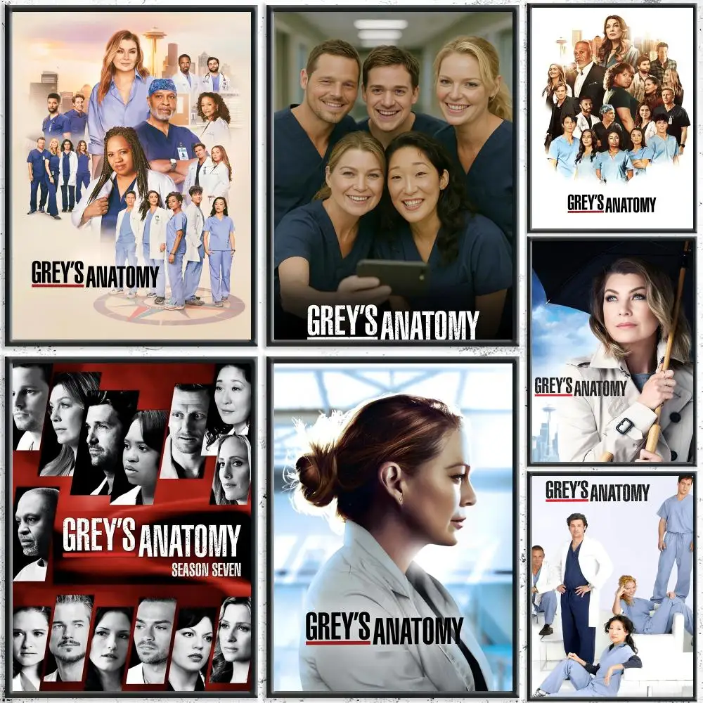 TV Grey Anatomy Poster HD Arte de parede autoadesiva à prova d'água – Uso em várias cenas, escolha de presente superior