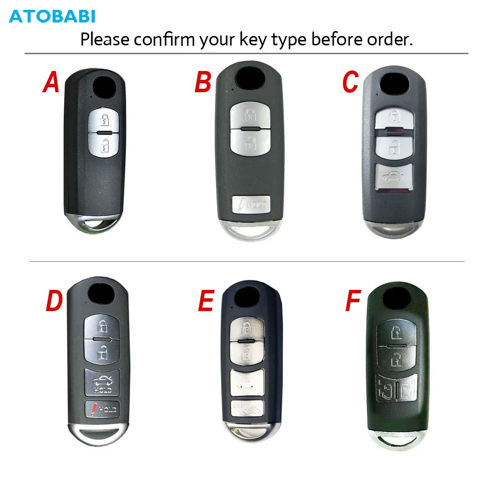 Leather Car Key Cases For Mazda 2 3 5 6 CX5 CX7 CX9 Miata MX5 Axela Atenza Keychain Protector Bag Smart Remote Fobs Shell Cover