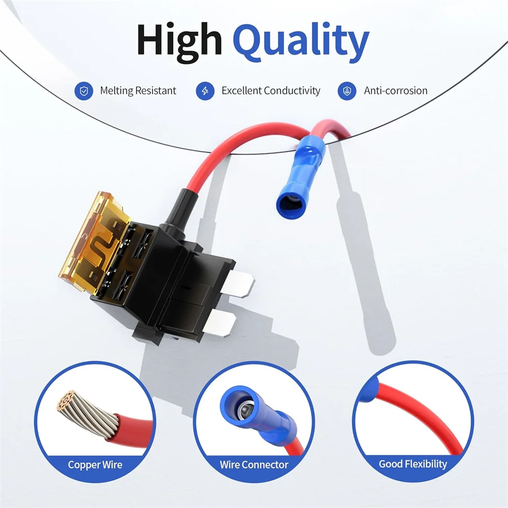 36-teiliges 4-Typen-Sicherungsadapter-Set 12V mit 5A 10A 15A 20A Sicherungen Standard Low-Profile-Sicherungsadapter Mini und Micro2 – Detail 5