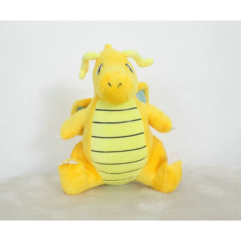 

22 см плюшевая игрушка Pokemon Dragonair, средний быстрый дракон, стоящий быстрый дракон, мультяшный желтый дракон с гарнитурой Good Guy, кукла