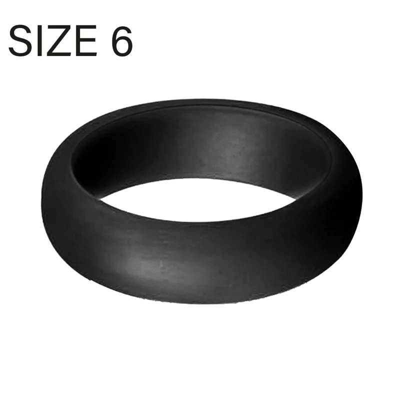 ABQR 5.7mm Popular for Men Women Silicone Cool Rings Silicone Wedding Ring Environmental Outdoor Sports RingX2 6