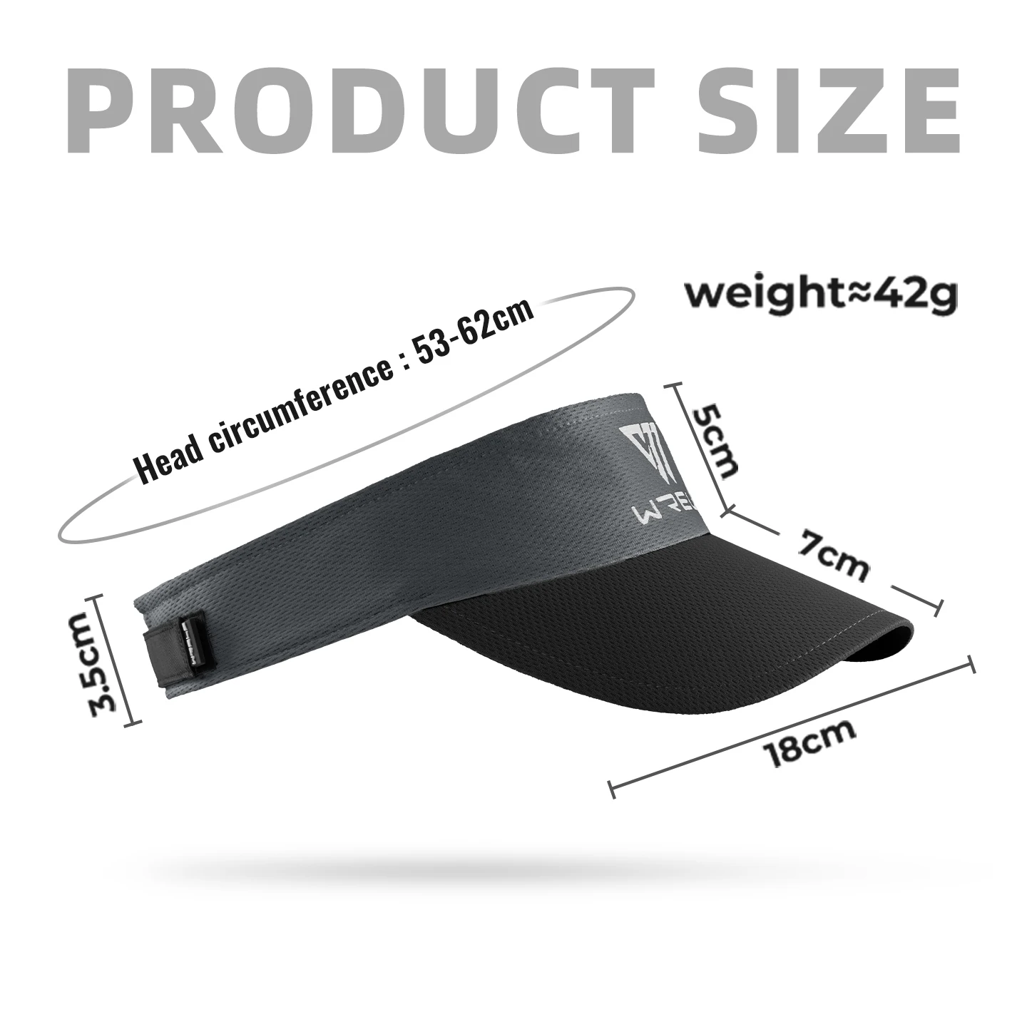 WRELS Summer Sports Sun Visor Men Women Breathable Sun Visor Empty Top Inner Sweatband Outdoor Running Tennis Baseball Golf Cap