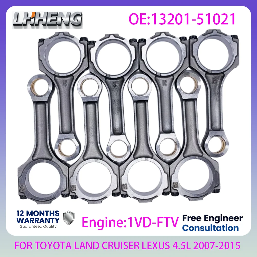 1VD-FTV Engine connecting rod For TOYOTA LAND CRUISER TLC200 LEXUS LX VDJ76 VDJ78 4.5L 4.5 L T V8 Diesel 2007-2015 13201-51021