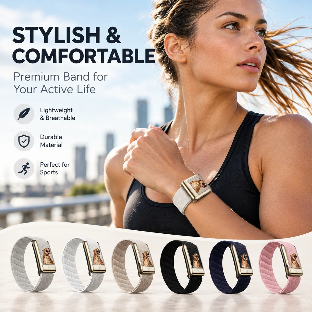For WHOOP 4.0 5.0 MG Leopard Print Nylon Woven Replacement Band Metal U Buckle Sport Wrist Strap Fitness Tracker Accessory Style