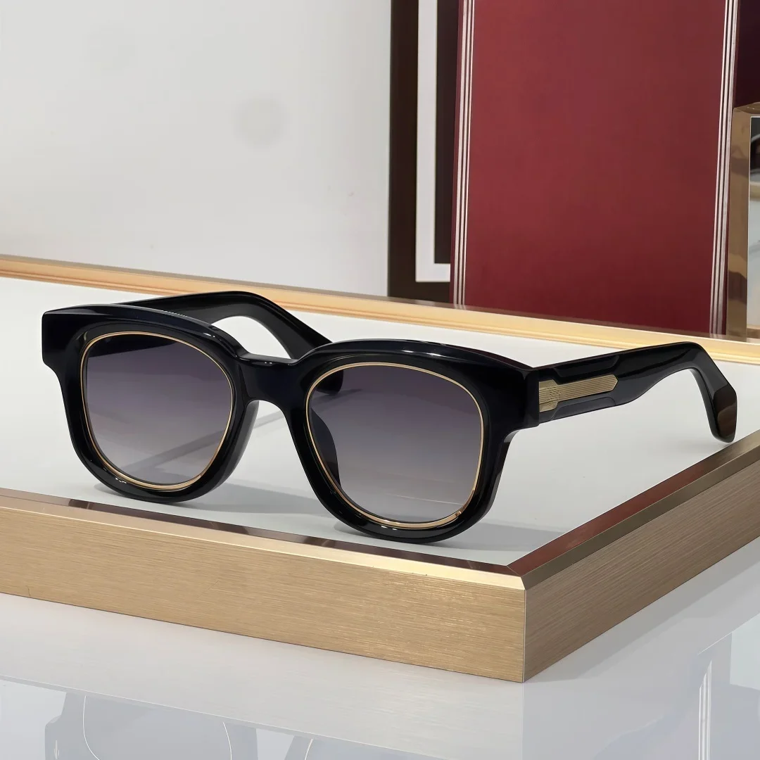 Image of JM PASOLINI 49-22-145 Hochwertige Herren-Sonnenbrille für Damen, Retro-Trend, Luxuriöse Acetat-UV400-Designer-Sonnenbrillenfassung