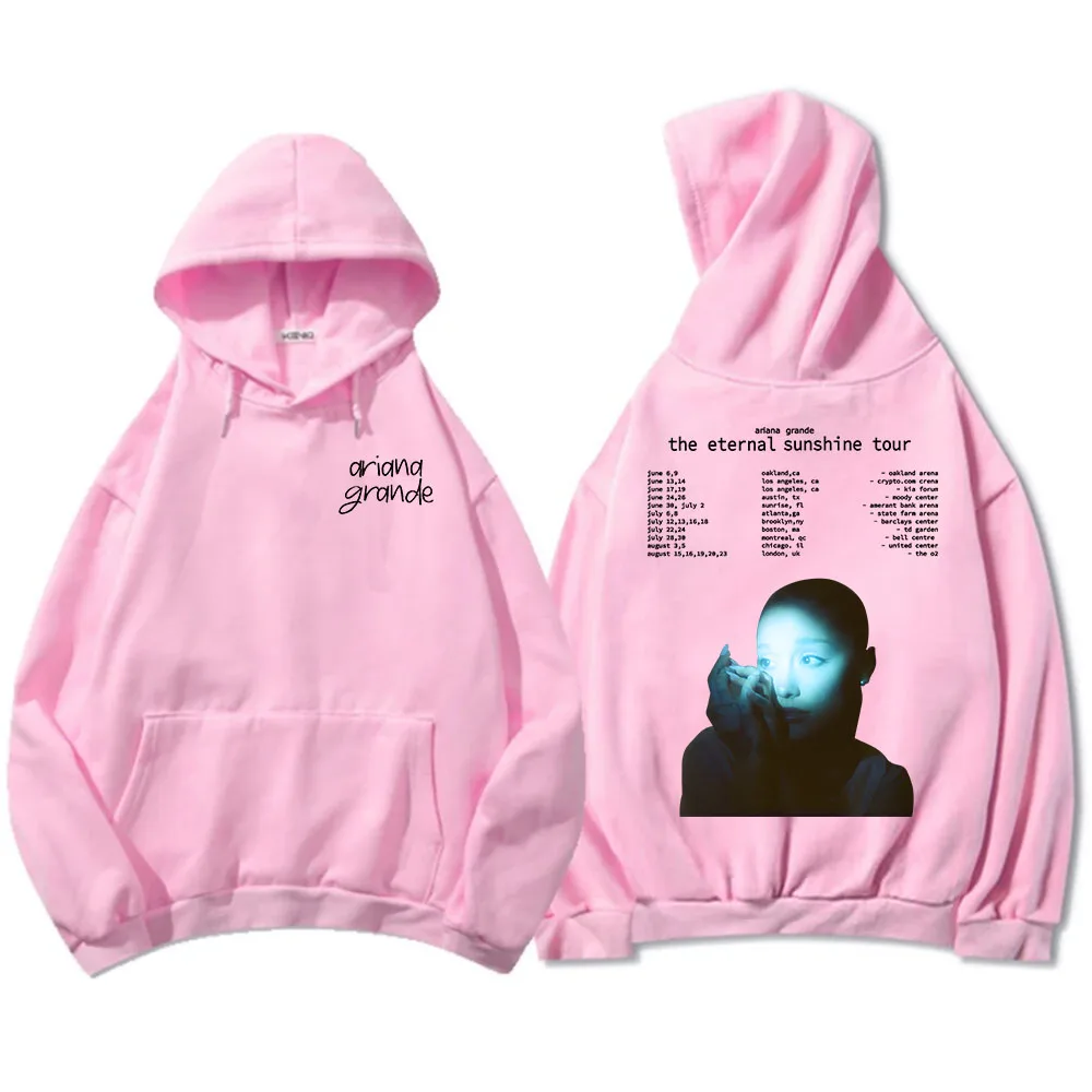 Ariana Grande The Eternal Sunshine Tour Hoodies Fashion Singer Graphic Printing Sweatshirt Long Sleeve Hooded Pullovers Unisex