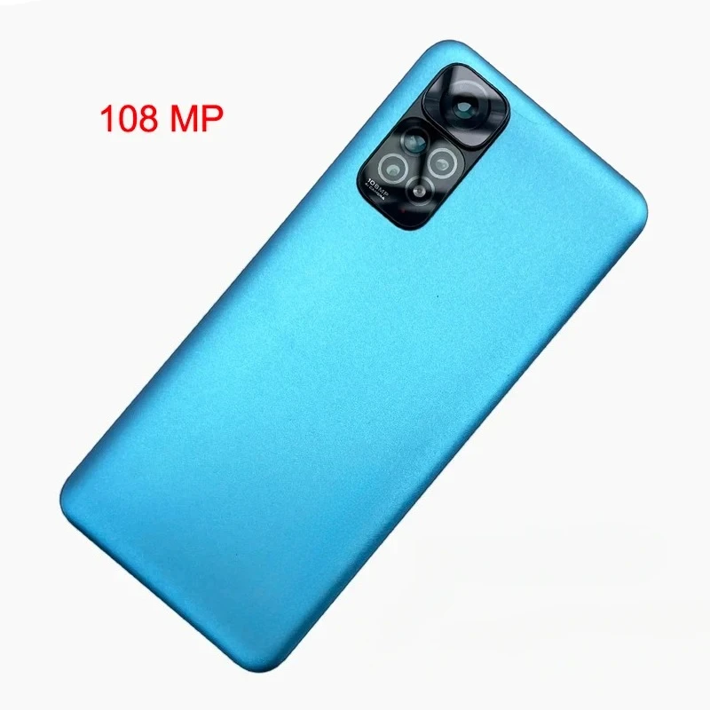 For Redmi Note 11S 2201117 SG Battery Back Cover 2201117 SI Rear Housing  Panel Case Camera Lens Replacement Repair Parts