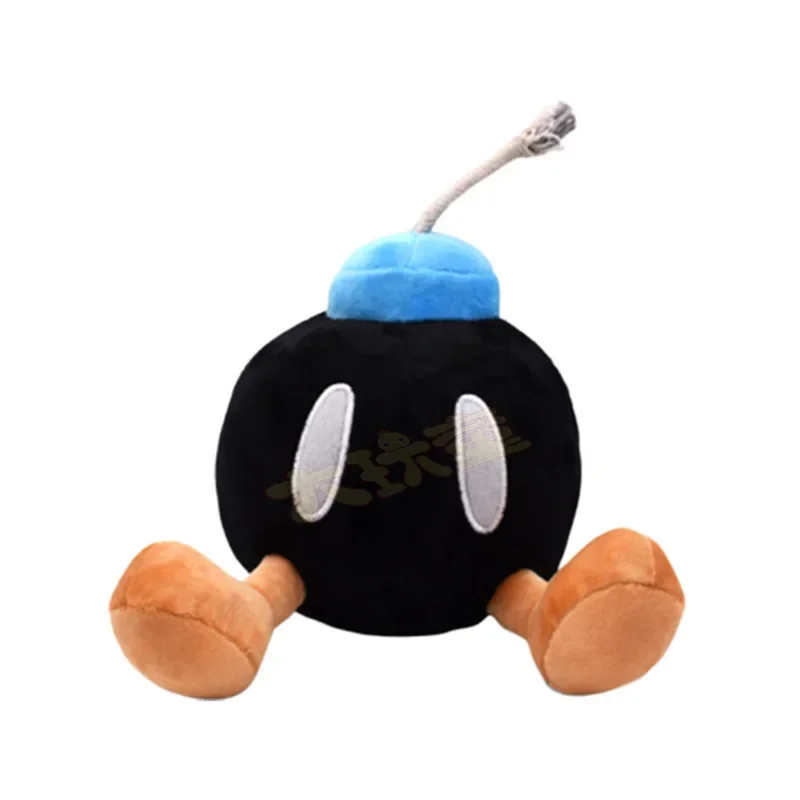 15cm Cartoon Super Mario Bros Plush Dolls Anime Figures Black Landmine Yoshi Big and Small Toys Birthday Gifts for Kids