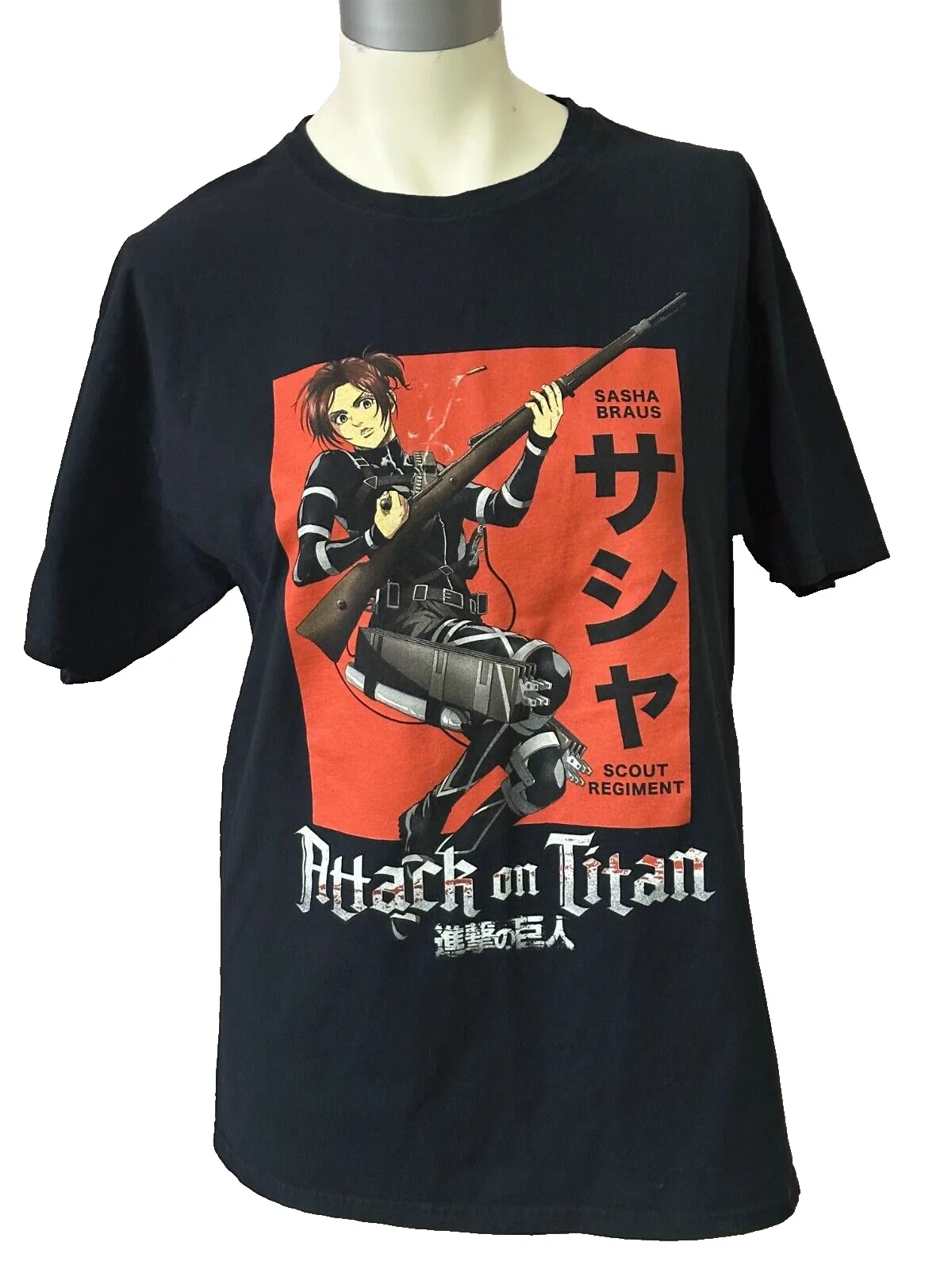 Camiseta con Logo gráfico de ataque a los Titanes Sasha Braus para hombre, camiseta talla L para hombre, Top 2025, regalos para novio, ropa para hombre