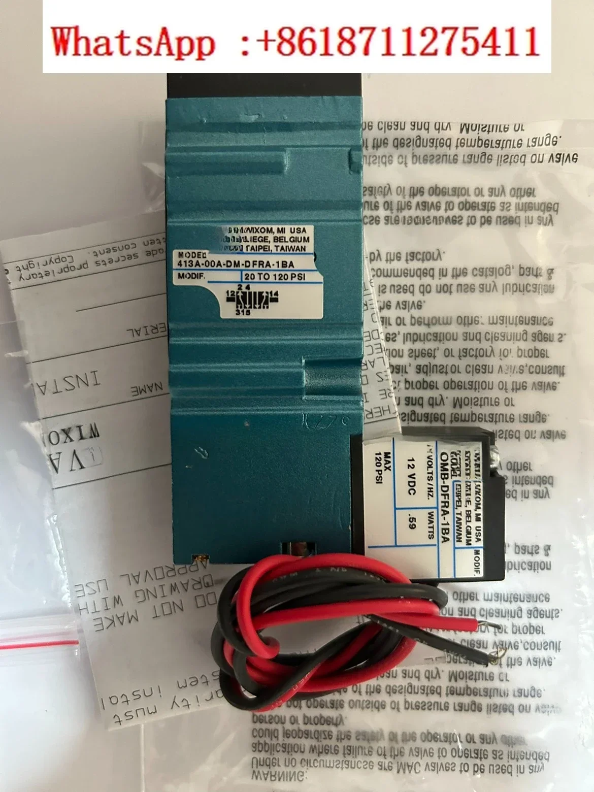 Оригинальный Соленоидный клапан 413A-00A-DM-DFRA-1BA