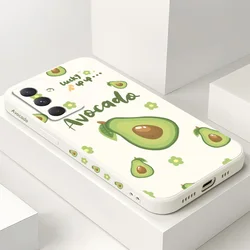 Pollen Avocado Phone Case For Samsung Galaxy A17 A07 A55 A35 A25 A15 A16 A06 A05 A05S A54 A34 A24 A14 A04 A04S A04E 4G 5G Cover