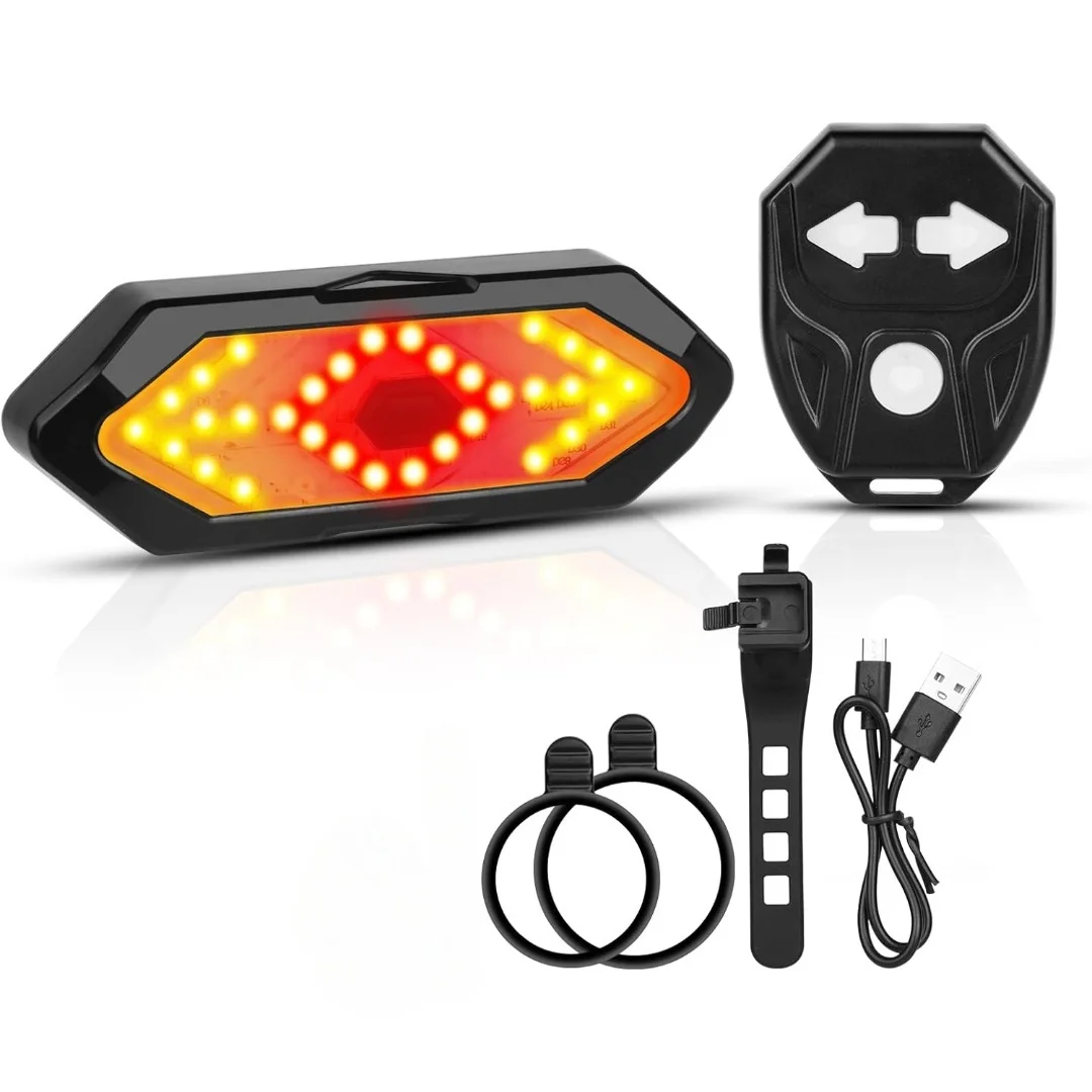 

Индикатор заднего фонаря велосипеда с беспроводным пультом дистанционного управления, перезаряжаемый режим освещения