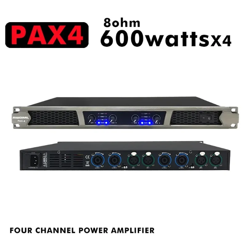 

PAX4 Professional 4-Channel Class D Power Amplifier 1200W X 4 Digital 1u High Power Amplificador Profesional Para Sistemas