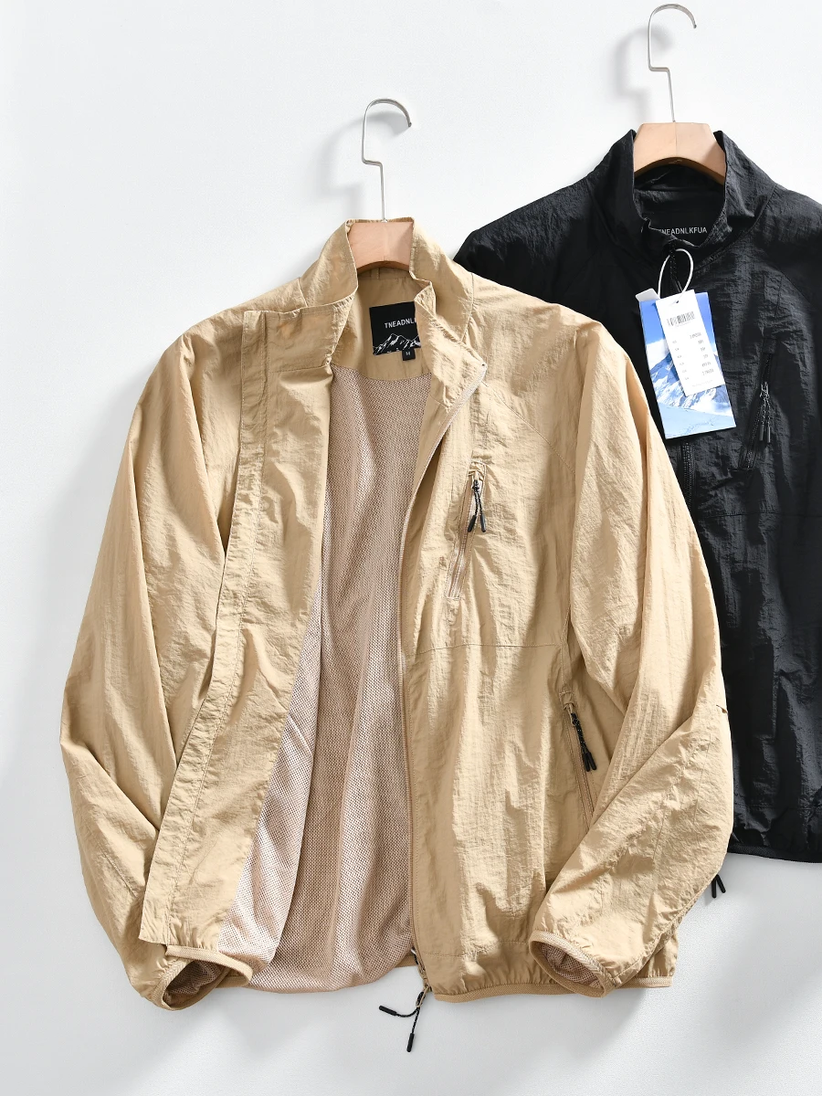 

Comfortable Outdoor Casual Jacket Men's Autumn Lightweight Stand Collar Couple Style Breathable Standard Fit Youth Fashion