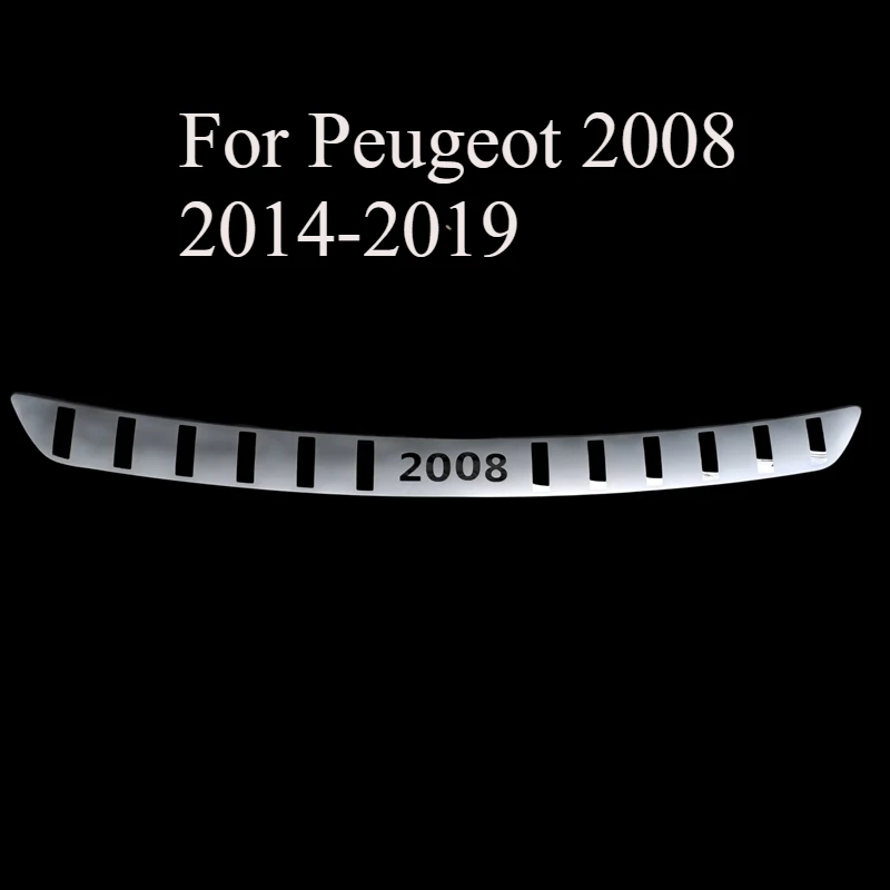 

Для Peugeot 2008 2014-2019 задняя защитная пластина багажника декоративная полоса хвостовой порог педаль модифицированные продукты автомобильные аксессуары