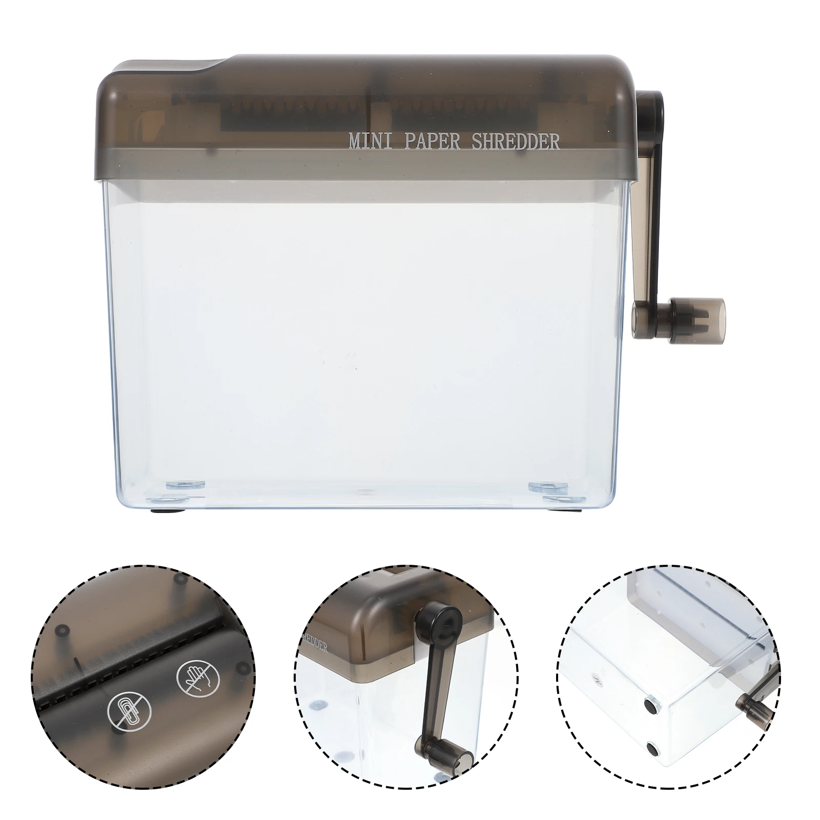 

Mini Manual Shredder Plastic Hand Crank Document Paper Office Home Use Lightweight Portable High Quality Simple Stylish