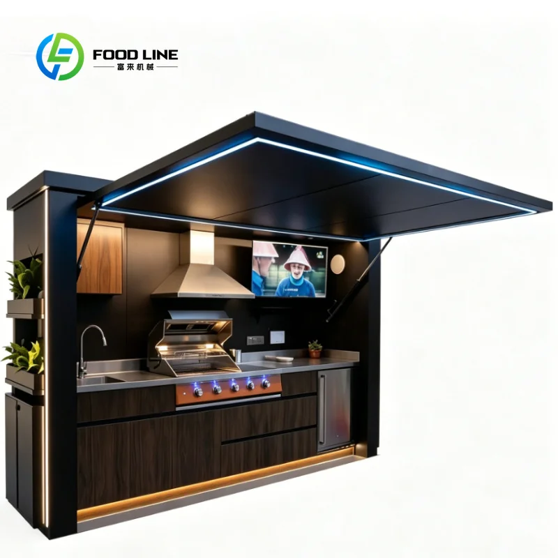 Customized New Premium Weatherproof Outdoor Kitchen Cabinets Garden Stainless Steel Durable All Weather Outdoor Kitchen