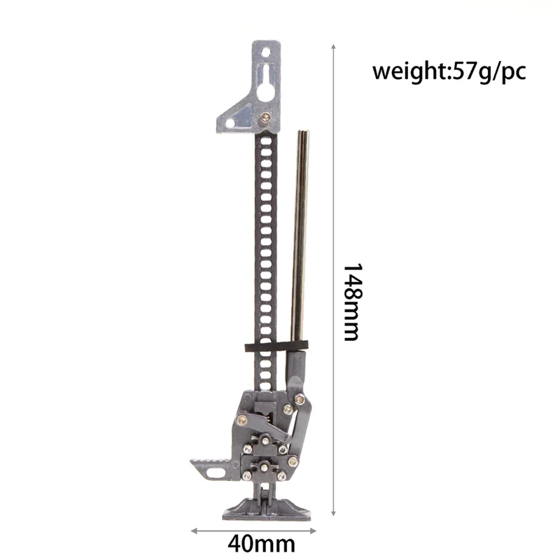 L53A-Simulation Metal Slideable Jack Tool For 1/10 RC Crawler Car Traxxas TRX4 RC4WD D90 Axial SCX10 II III MST Redcat