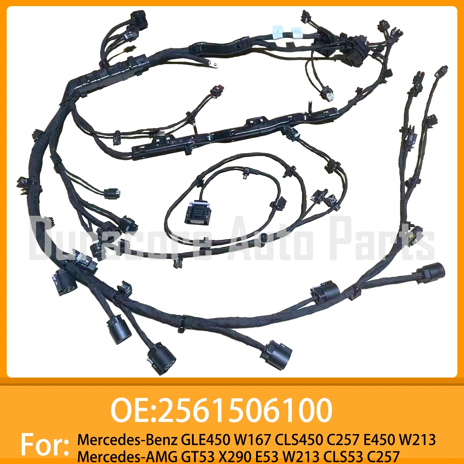 Engine Wiring Harness for Mercedes M256 GLE450 GT53 E53 CLS53 CLS450 E450 S500 W167 X290 W213 C257 W223 3.0L OE A2561506100