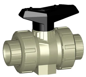 +GF+ PP-H/EPDM 546 Ball Valve | D25 Socket Weld W/Fixed Nuts | Corrosion-Resistant Industrial Valve for Chemical/Water Systems