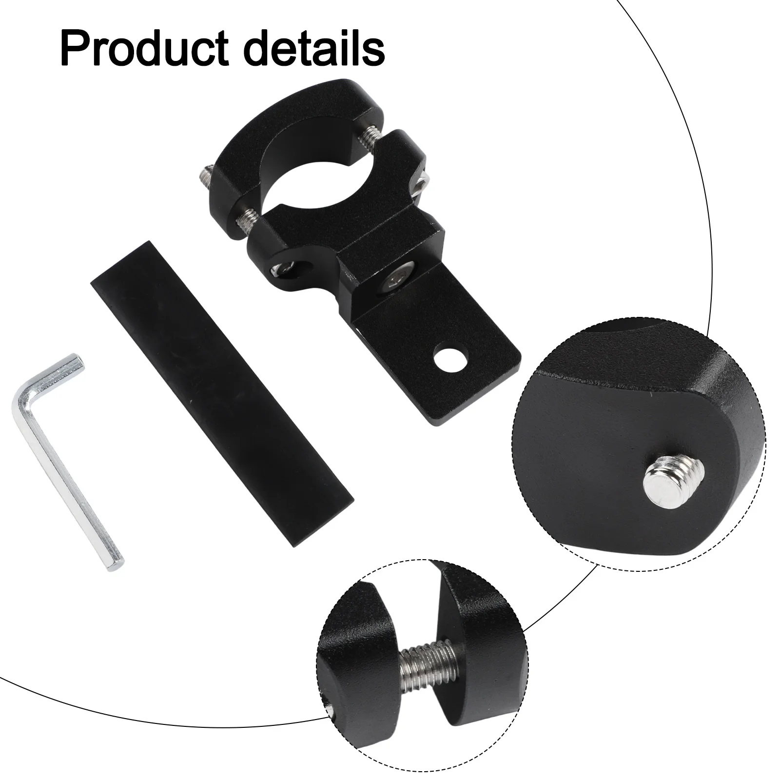 Aluminum Alloy Clamp LED Auxiliary Light Bracket User-friendly Design for weather-resistant Material 360 Degree Rotation