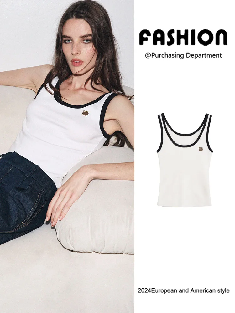 

Модный женский топ с круглым вырезом, бретелями и пуговицами, новинка осени 2025, этнический сценический костюм