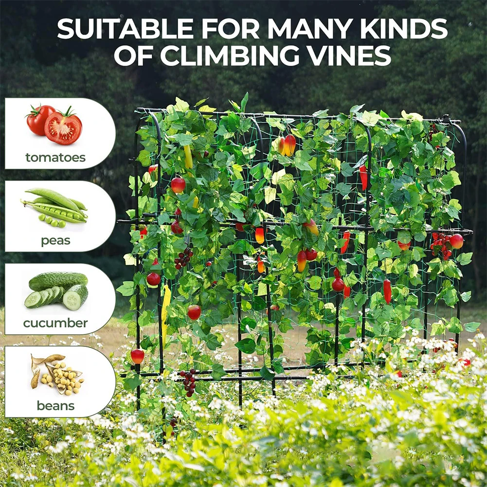 

Garden Cucumber Trellis Large Metal Trellis Detachable Arch Plants Support Outdoor U-Frame Trellis for Vegetable Peas Fruit Vine