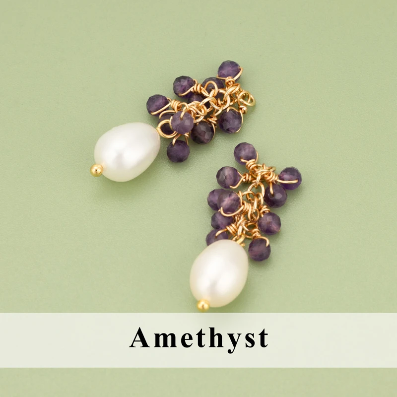 assoonas, 2 Stück/Lot, MI04, Schmuckzubehör, 18k vergoldet, Kupfer, Naturperlenstein, handgefertigt, Schmuckherstellung, DIY-Anhänger – Detail 6