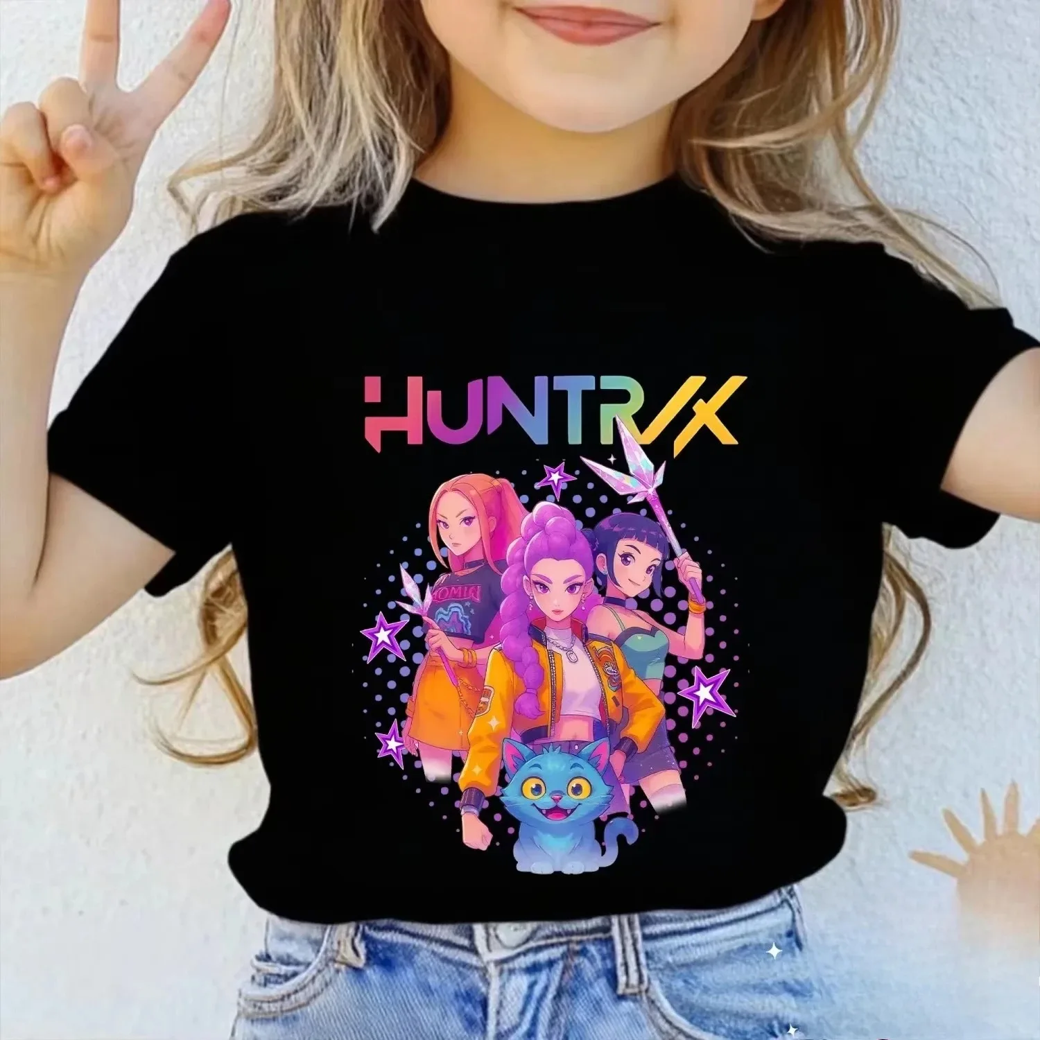 Hunter X Hunter T-Shirt Anime Gon & Killua Print – Taro Lila Kurzarm-Freizeit-Oberteil für Fans – Detail 3