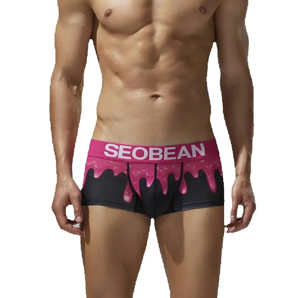 SEOBEAN 2025 New Men\'s Boxer Brief Underwear Comfortable polyester Boxer Shorts for Men