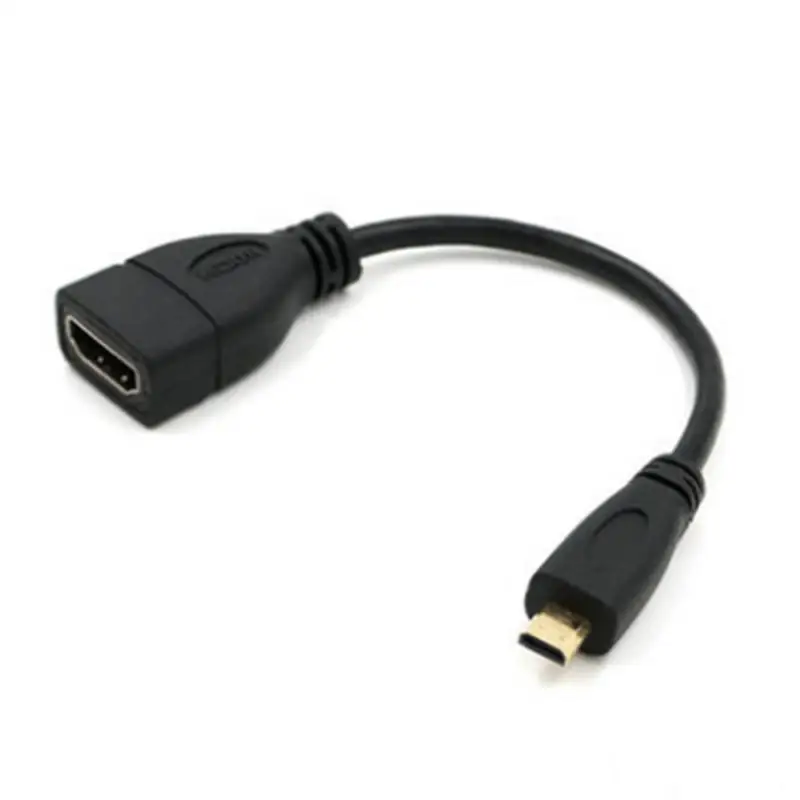 New HDMI-compatible Male to Female Adapter Mini Micro D Type 90 Degree Right Angle Male to HDTV AF Extension Cable for Video